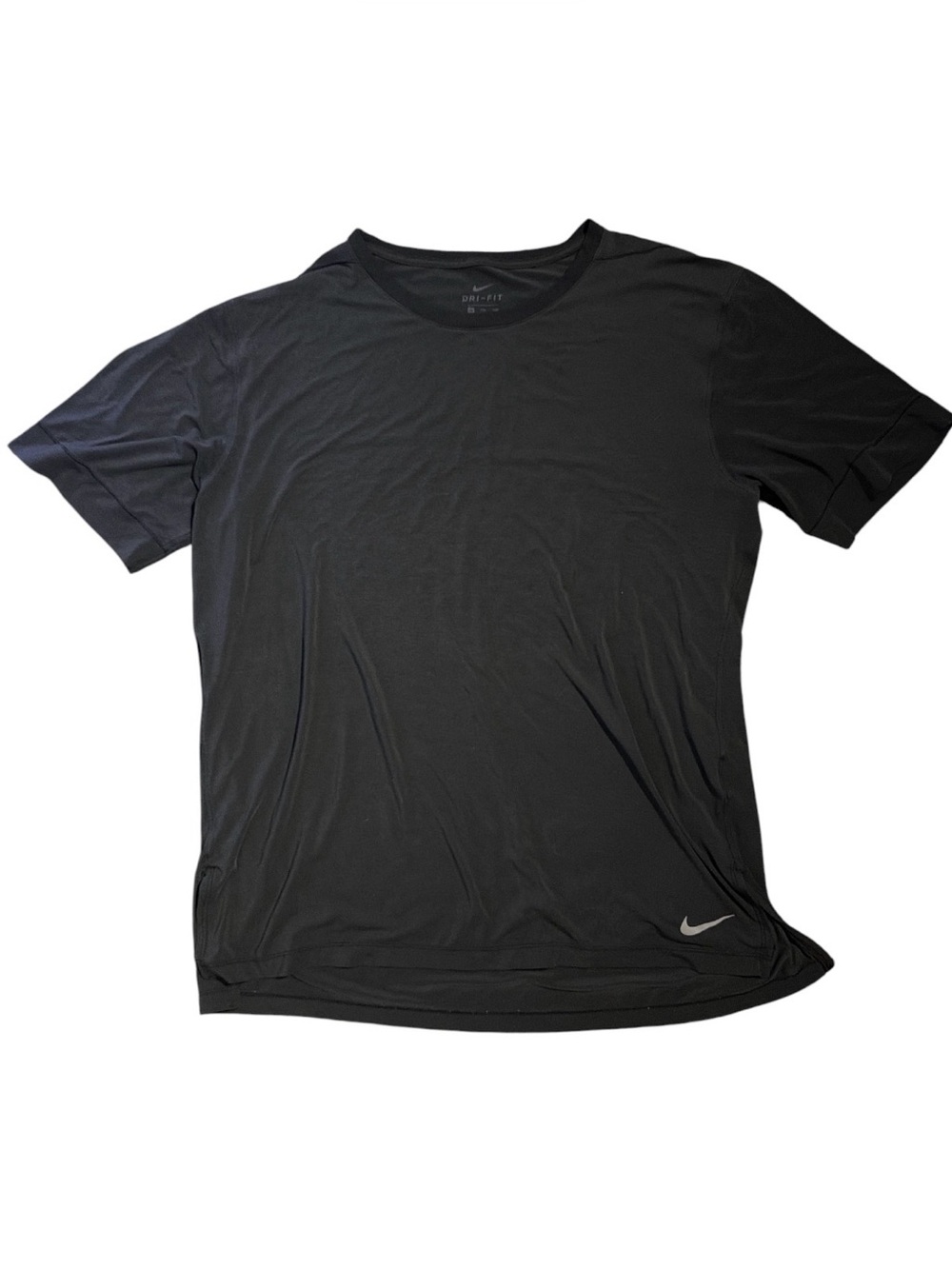 Nike Dri-FIT Black Training T-Shirt Men’s 2XL Reflective Swoosh Athletic Tee